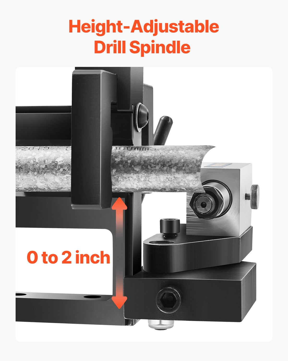 Pipe Tube Notcher, 1/2 to 3-inch Tubing Notcher with 0 to 50° Adjustable Angle, Pipe and Tube Notching Tool for Repair Shops, Home Projects, Metalworking