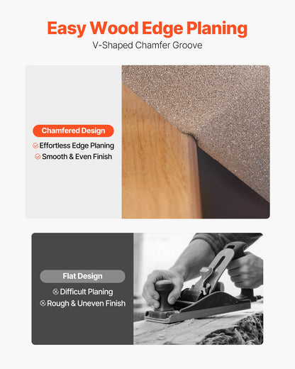Cordless Handheld Planer, 2-1/5-Inch Cut Width, 14500 RPM Electric Hand Wood Planer with 2 Ah 12V Lithium Battery, Brushless Motor, Adjustable Cut Depth, 2 Blades, for Woodworking Wood Chamfer