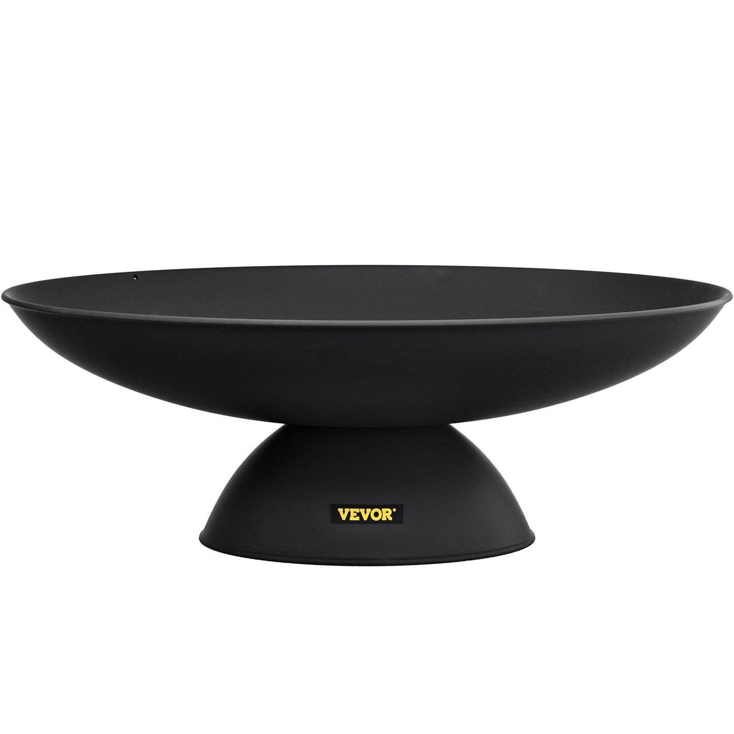 Fire Pit Bowl, 30-inch Deep Round Cast Iron Fire Bowl, Wood Burning for Patios, Backyards and Camping Use, with a Stable Bowl Designed Base and a Wood Stick, Black