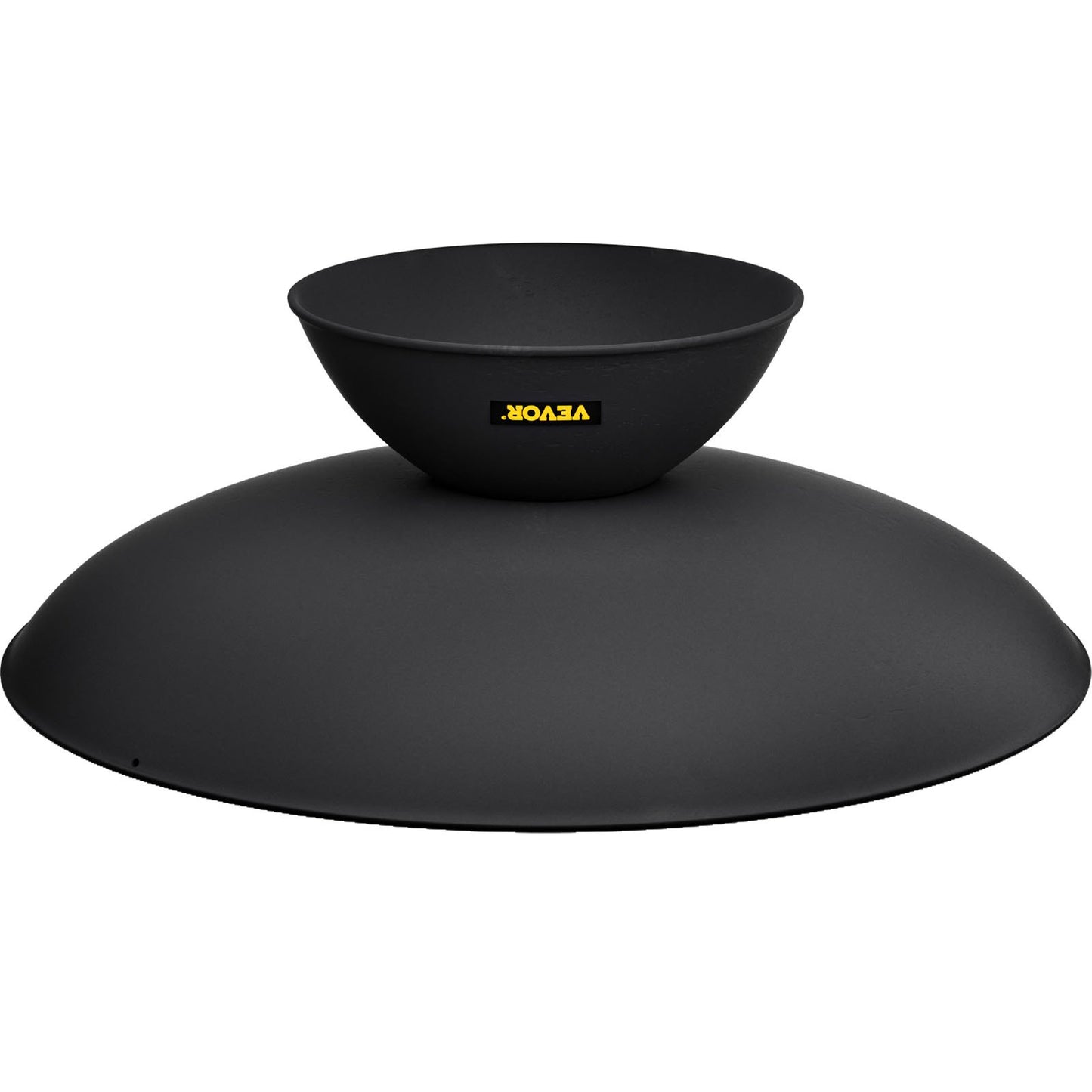 Fire Pit Bowl, 30-inch Deep Round Cast Iron Fire Bowl, Wood Burning for Patios, Backyards and Camping Use, with a Stable Bowl Designed Base and a Wood Stick, Black