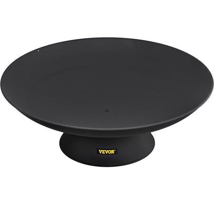 Fire Pit Bowl, 30-inch Deep Round Cast Iron Fire Bowl, Wood Burning for Patios, Backyards and Camping Use, with a Stable Bowl Designed Base and a Wood Stick, Black
