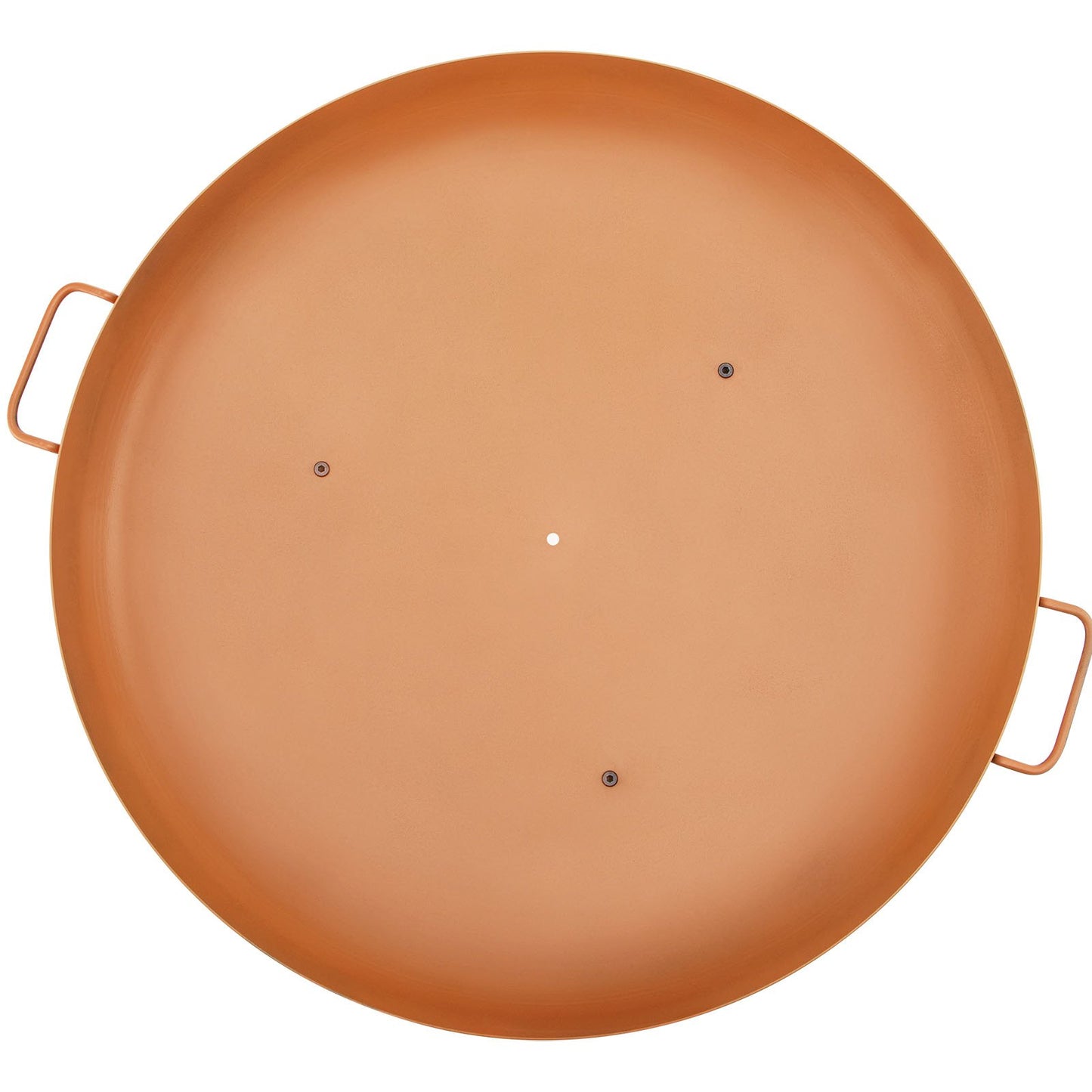 Fire Pit Bowl, 30-inch Deep Round Carbon Steel Fire Bowl, Wood Burning for Patios, Backyards and Camping Use, with a Drain Hole, Portable Handles and a Wood Stick, Brown