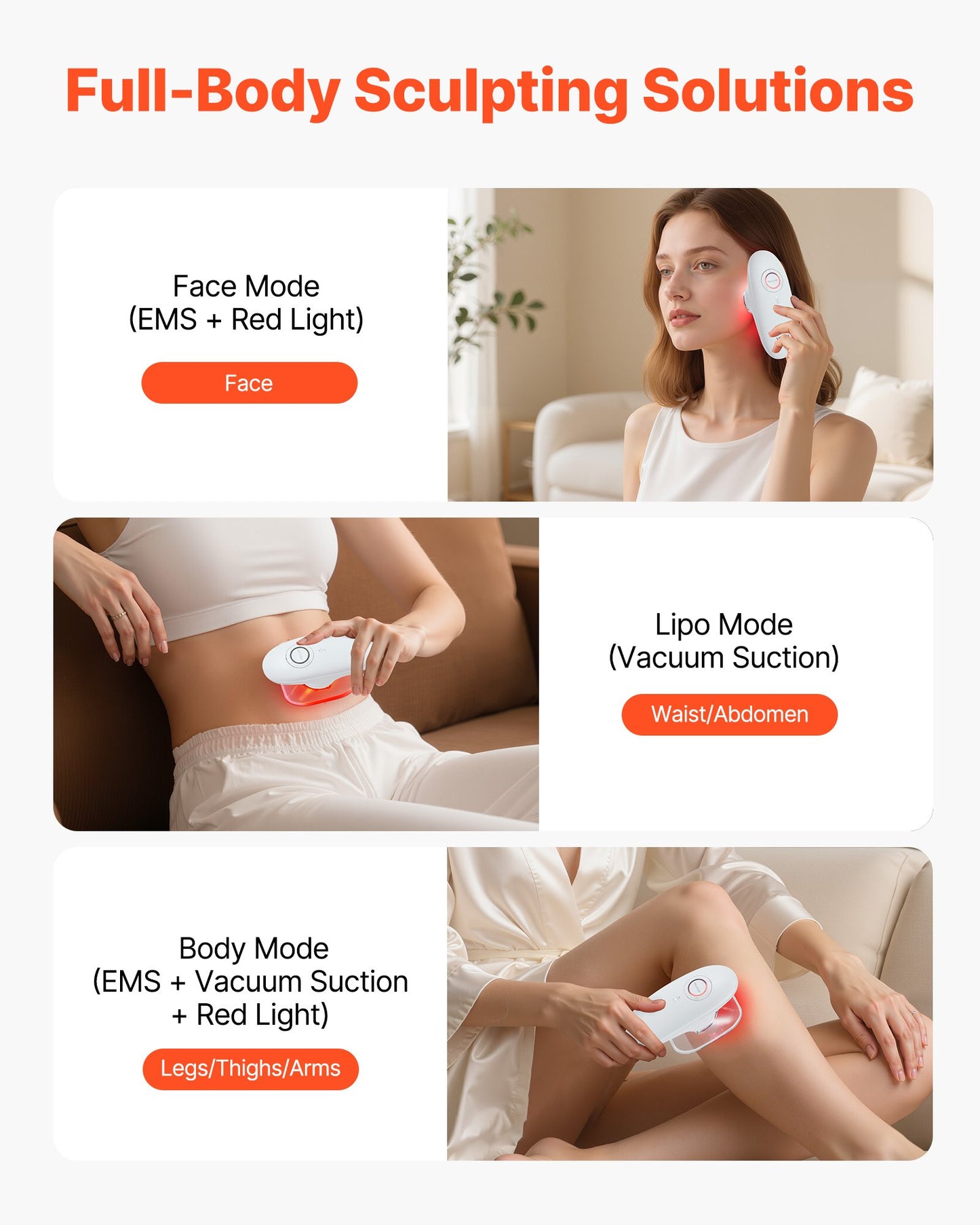 Body Sculpting Machine, 3-in-1 Electric Cellulite Massager with 3 Adjustable Functional Modes, Skin Tightening Cupping Therapy Tool with 60 Min Wireless Use, for Back, Belly, Waist, Arms, Legs