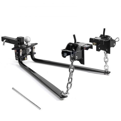 Weight Distribution Hitch, 10000 lbs Max Towing & 1000 lbs Max Tongue, Weight Distributing Hitches Kit Includes 2 in Shank and 2-5/16 in Ball, Load Leveling Hitch for Trailers, Black