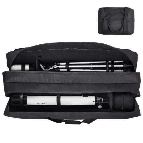 Telescope Case, 41", Telescope Large Storage Bag with Fixed Buckles, Multi-Pocket and Detachable Divider, Shock-Absorbent Telescope Carrying Case for Optical Tube & Tripod, Counterweight Pocket
