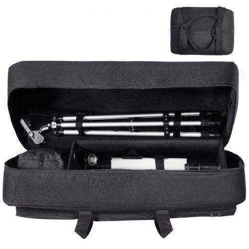 Telescope Case, 30”, Telescope Storage Bag with Fixed Buckles, Multi-Pocket & Detachable Divider, Shock-Absorbent Telescope Travel Carrying Case for Optical Tube & Tripod, Counterweight Pocket