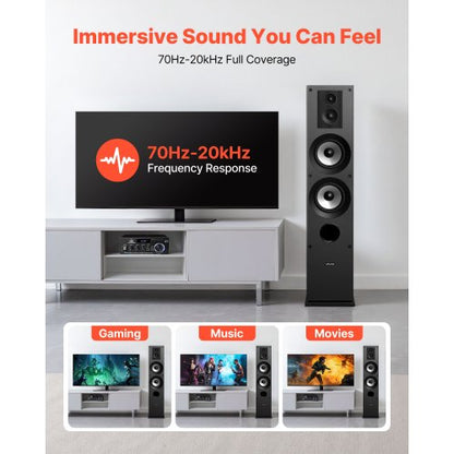 Floorstanding Speaker 3-way Floorstanding Tower Speaker 145W Peak Single | EU