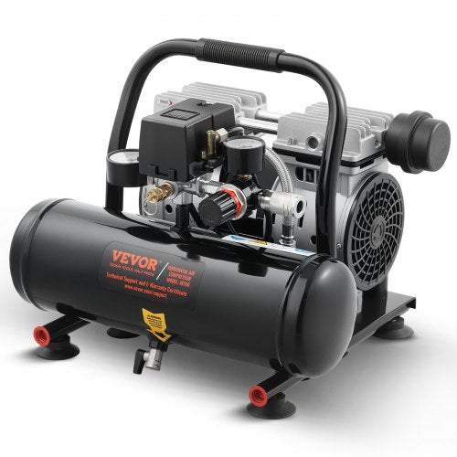 Air Compressor, 1 Gallon Steel Tank, 1HP 1.5 CFM 90PSI Oil Free Air Compressor & Max. 120PSI Pressure, 78dB Ultra Quiet Portable Compressor, for Auto Repair, Tire Inflation, Spray Painting