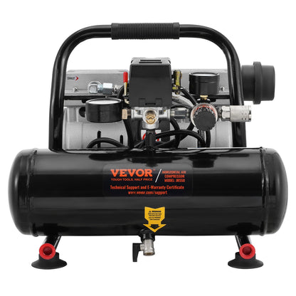 Air Compressor, 1 Gallon Steel Tank, 1HP 1.5 CFM 90PSI Oil Free Air Compressor & Max. 120PSI Pressure, 78dB Ultra Quiet Portable Compressor, for Auto Repair, Tire Inflation, Spray Painting