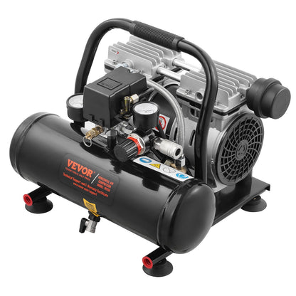 Air Compressor, 1 Gallon Steel Tank, 1HP 1.5 CFM 90PSI Oil Free Air Compressor & Max. 120PSI Pressure, 78dB Ultra Quiet Portable Compressor, for Auto Repair, Tire Inflation, Spray Painting