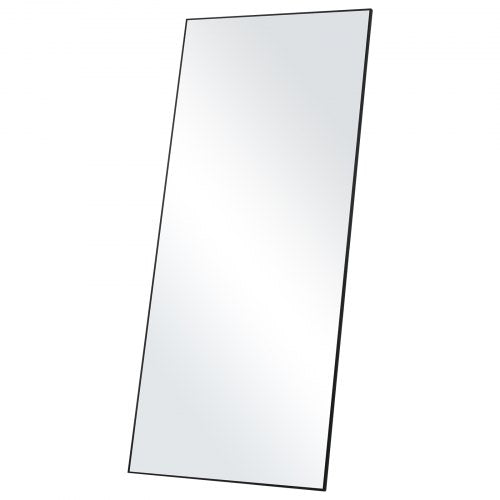 Full Length Mirror, 71'' x 31'', Extra Large Standing Hanging or Leaning Rectangle Floor Mirror with Tempered Glass Aluminum Alloy Frame, Full Body Dressing Mirror for Living Room Bedroom, Black