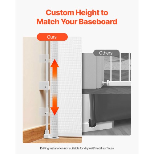 Infällbar Barngrind, Utdragbar till 1450 mm Bredd, 980 mm Hög, Med Säkerhetslås, Lätt att Använda, Gå Genom Utan Att Snubba, Nätgrind För Hundtrappor, Hallar, Inomhus/Utomhus, Vit |  EU