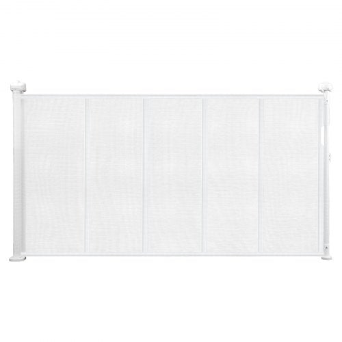 Einziehbares Babygitter 870 mm hoch Ausziehbar auf 1400 mm Breite Kinder Haustiere Weiß | EU