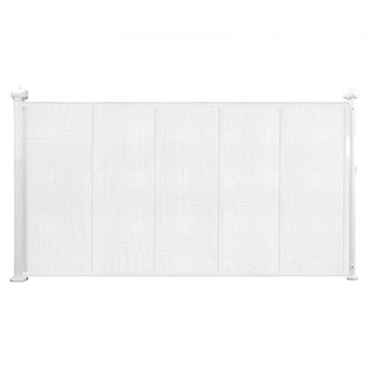 Einziehbares Babygitter 870 mm hoch Ausziehbar auf 1400 mm Breite Kinder Haustiere Weiß | EU