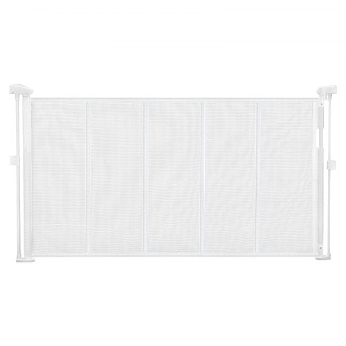 Einziehbares Babygitter 870 mm hoch Ausziehbar auf 1400 mm Breite Kinder Haustiere Weiß | EU