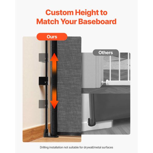 Infällbar Barngrind, Utdragbar till 1430 mm Bredd, 795 mm Hög, Med Säkerhetslås, Lätt att Använda, Gå Genom Utan Att Snubbla, Nätgrind För Hundtrappor, Hallar, Inomhus/Utomhus, Svart |  EU