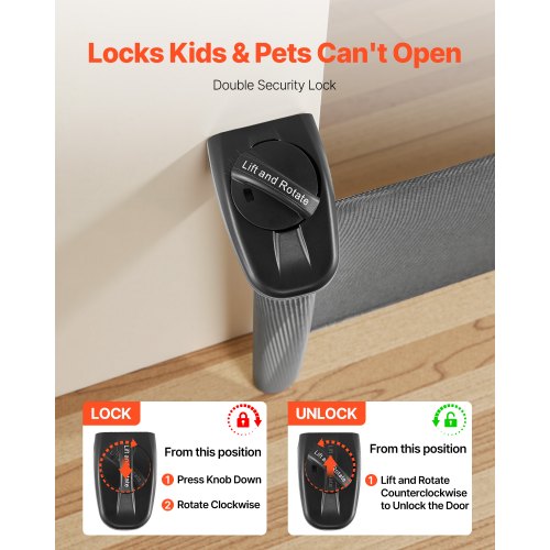 Infällbar Barngrind, Utdragbar till 1850 mm Bredd, 980 mm Hög, Med Säkerhetslås, Lätt att Använda, Gå Genom Utan Att Snubbla, Nätgrind För Hundtrappor, Hallar, Inomhus/Utomhus, Svart |  EU