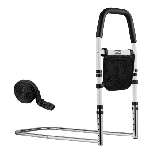 Sänggrind för äldre, Sängstöd med PU-ledstång, Höjdjusterbar sängstång med rör, Sängstänger i höghållfast kolstål för seniorer och patienter, Passar King, Queen, Full, Twin |  EU