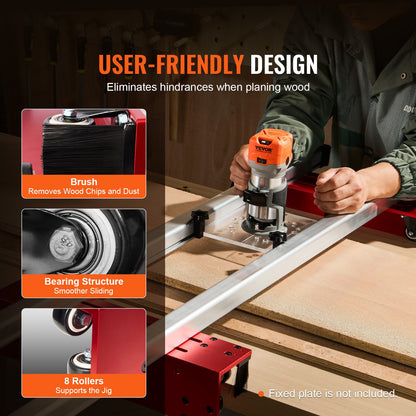 Router Sled, 60 inches, Portable and Adjustable Slab Flattening Jig DIY Woodworking Router Sled for Flattening Slabs for Wood Flattening, Home DIY