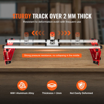 Överfräsarsläde, 64 tum, bärbar och lätt att justera platta till plattning Jig, DIY Träbearbetningsfräs släde för tillplattning av plattor, platta guide Jig trimning hyvelmaskin för trä tillplattning, hemma DIY