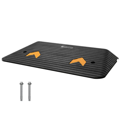 Upgraded Rubber Threshold Ramp, 3 Inch 1 Channel Door Ramp, Natural Rubber Car Ramp with Non-Slip Textured Surface, 33069 lbs Load Capacity Sidewalk Ramp for Wheelchair and Scooter