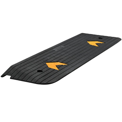 Upgraded Rubber Threshold Ramp, 1-Inch Doorway for Wheelchair Ramp, Natural Sidewalk Ramp, Rated 33069 lbs Load Capacity, Non-Slip Textured Surface Rubber Edge Ramp for Wheelchair and Scooter