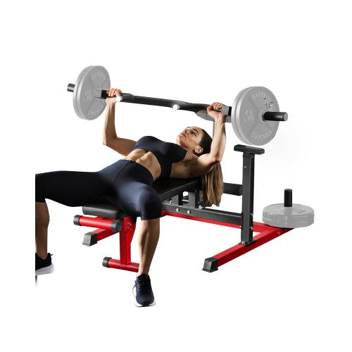 Chest Press Machine, 450 LBS Bench Press Set, Adjustable Flat Incline Bench with Independent Converging Arms, Upper Chest Equipment, Fitness Home Gym Equipment for Chest, AB Workouts, Shoulder