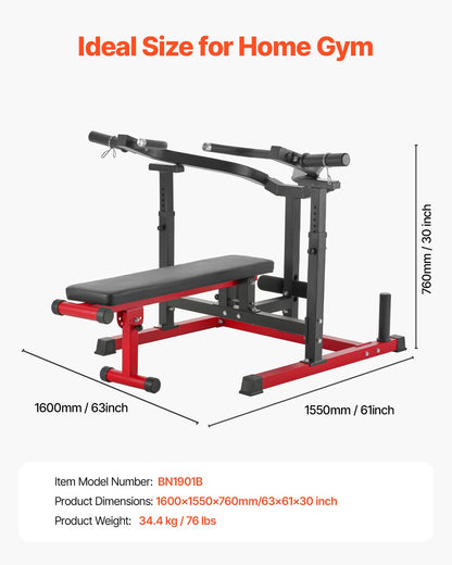 Chest Press Machine, 450 LBS Bench Press Set, Adjustable Flat Incline Bench with Independent Converging Arms, Upper Chest Equipment, Fitness Home Gym Equipment for Chest, AB Workouts, Shoulder