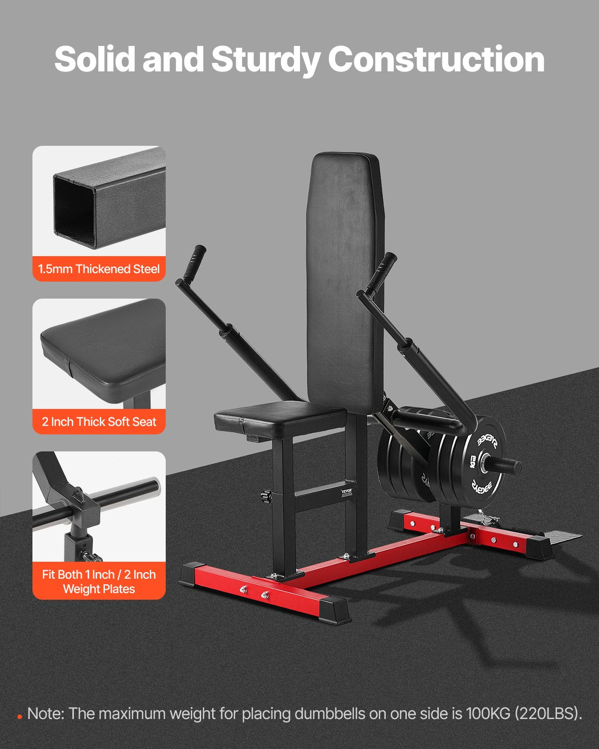 Seated Dip Machine, Tricep Bicep Press Down Machine with Cable Bar, Adjustable Seat, and Backrest, Exercise Equipment for Chest Training, Upper Body Push Fitness Workout, Hold up to 450LBS