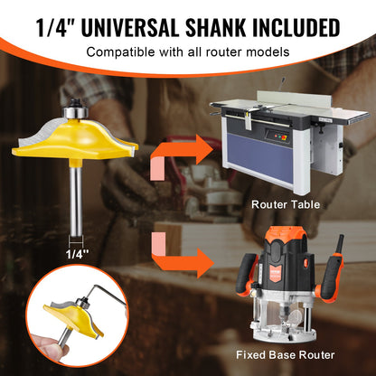 Milling cutter set 3 pieces carbide milling cutter 1/4 inch shank Carrying case