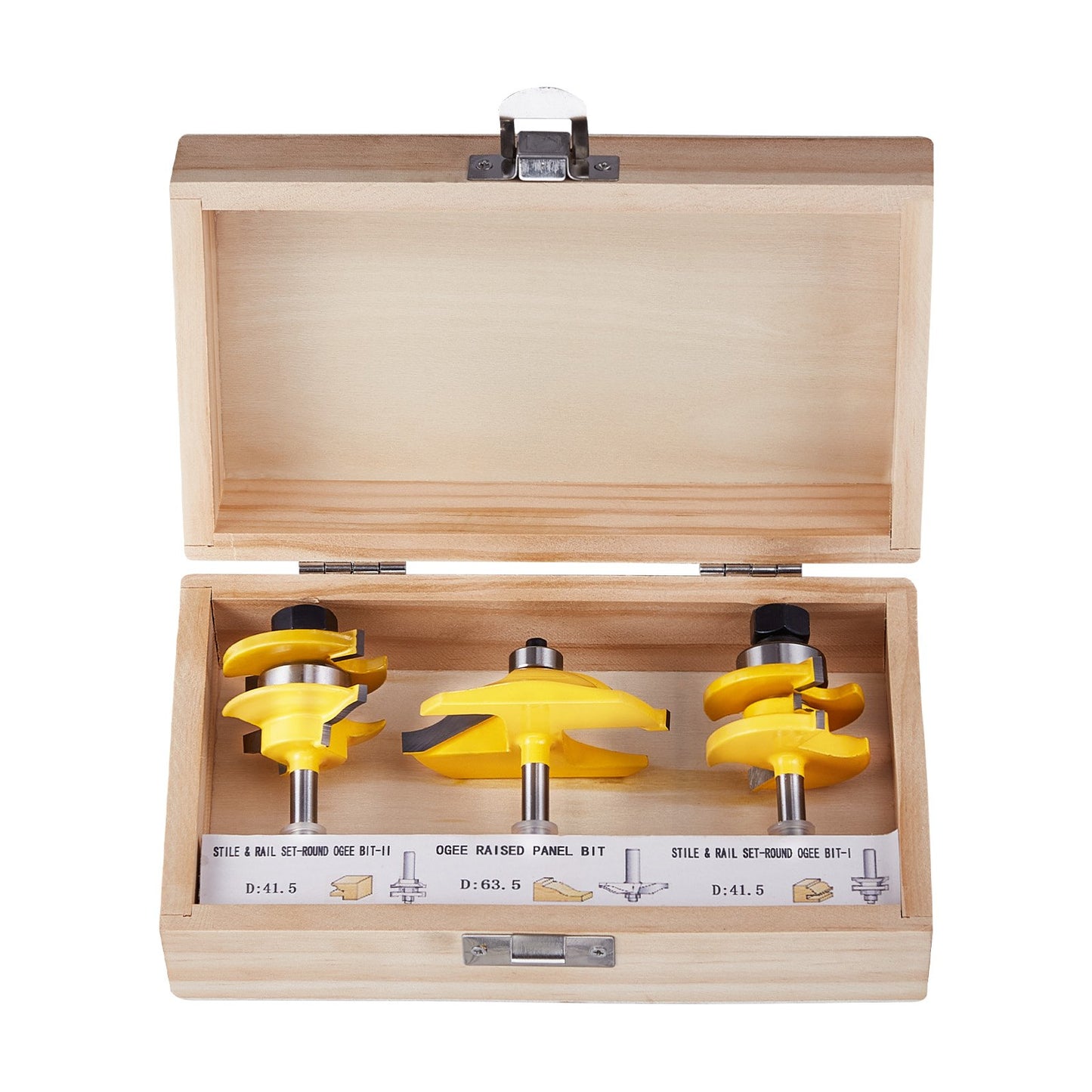 Milling cutter set 3 pieces carbide milling cutter 1/4 inch shank Carrying case