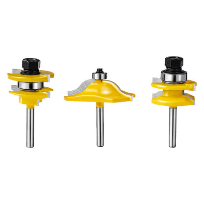 Milling cutter set 3 pieces carbide milling cutter 1/4 inch shank Carrying case