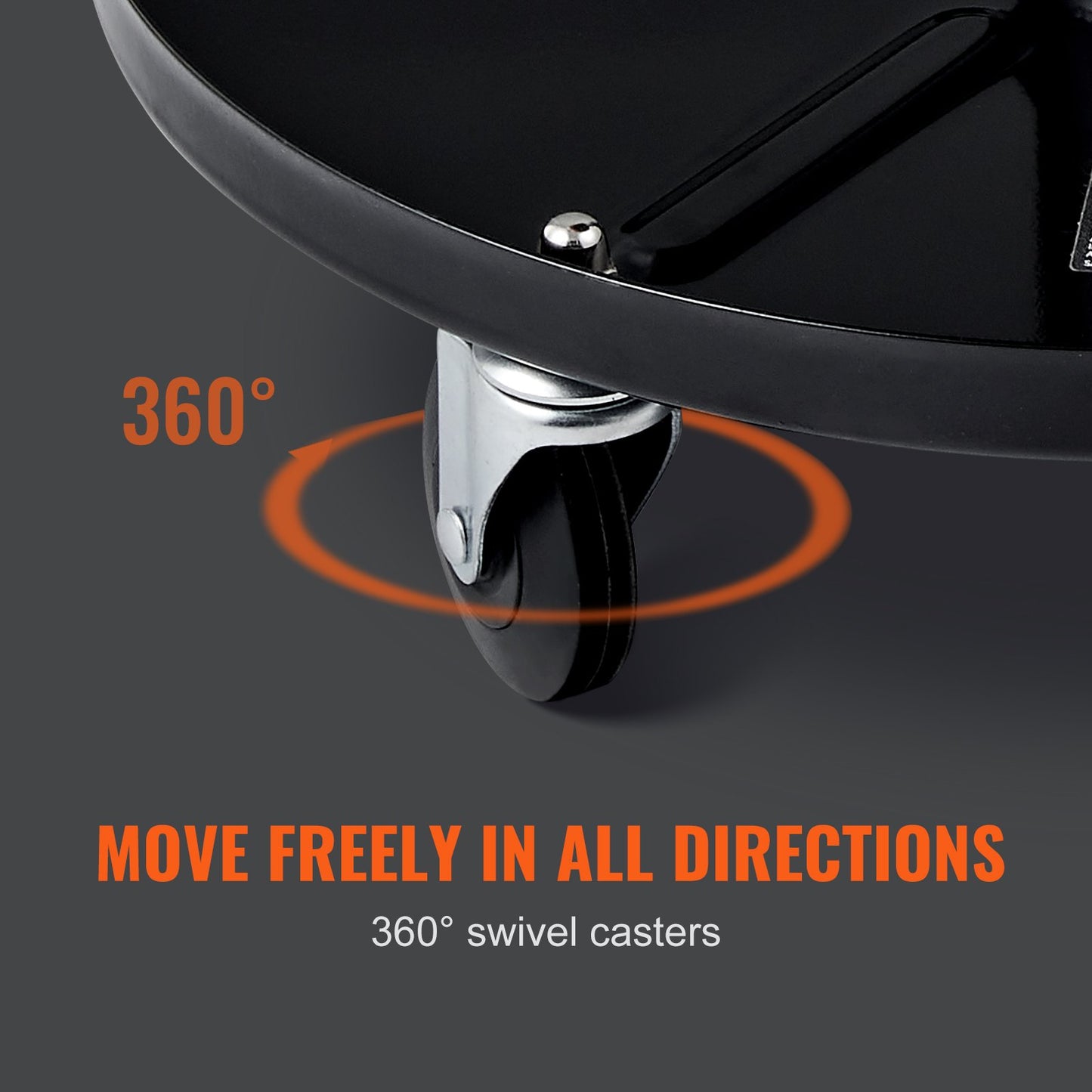 Mechanikerhocker, 250 Pfund rollender pneumatischer Kriech-Garage-/Werkstattsitz, höhenverstellbar 22 Zoll - 28 Zoll gepolsterter rollender Werkstatthocker mit Werkzeugablage, für Garage, Werkstatt, Autoreparatur, Schwarz + Orange