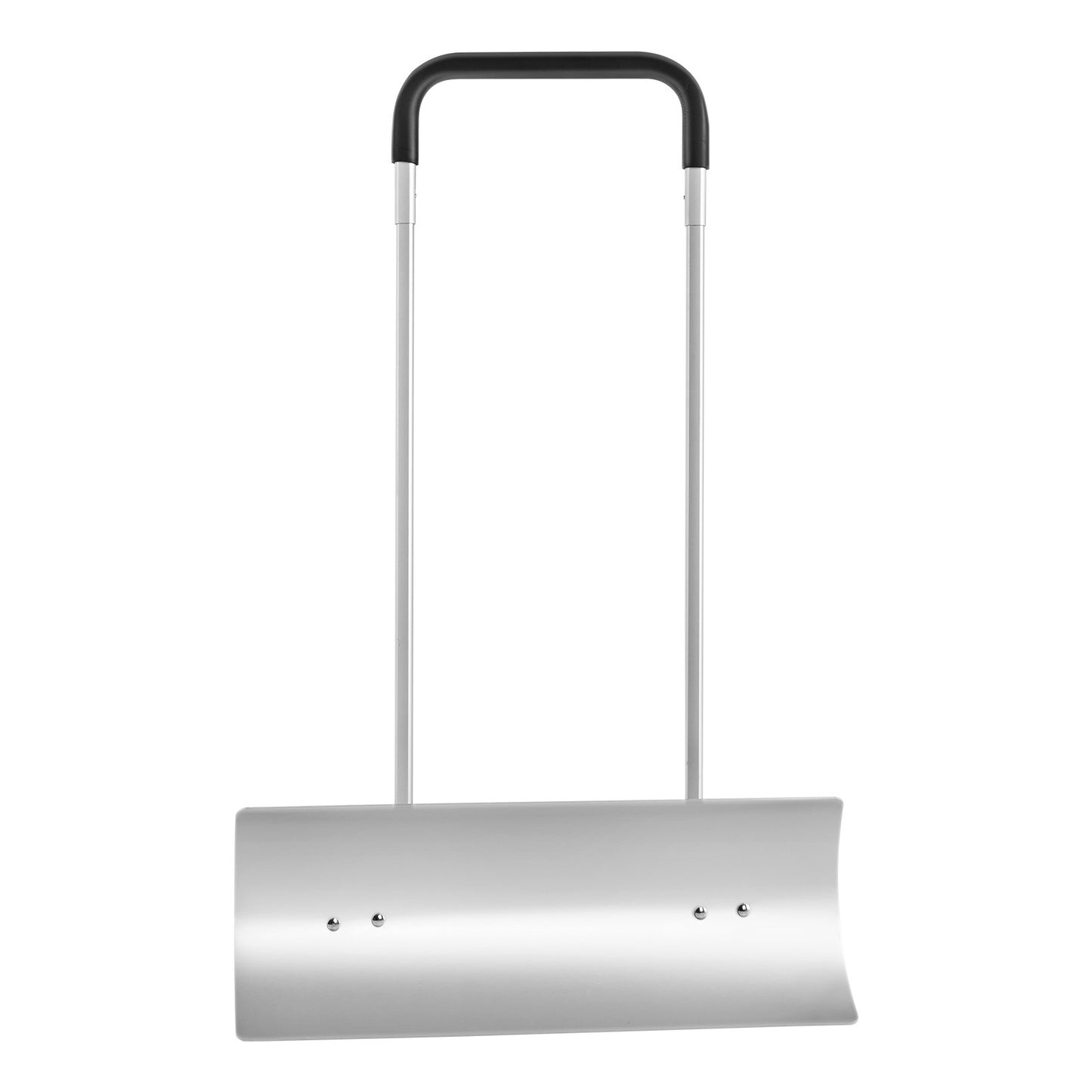 Snöskyffel med hjul, 30 tums snöskyffel för uppfart, snöskyffel i metall för snöröjning, kraftig spadeskjutare med brett blad och U-format handtag i aluminiumlegering