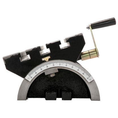 Tilting Milling Table 10x7inch Tilting Angle Milling Machine 0-90°Adjustable Swivel Angle Plate with 3 T-slots and an Adjustable Crank Handle Heavy Duty Tilting Milling Machine for Grinding