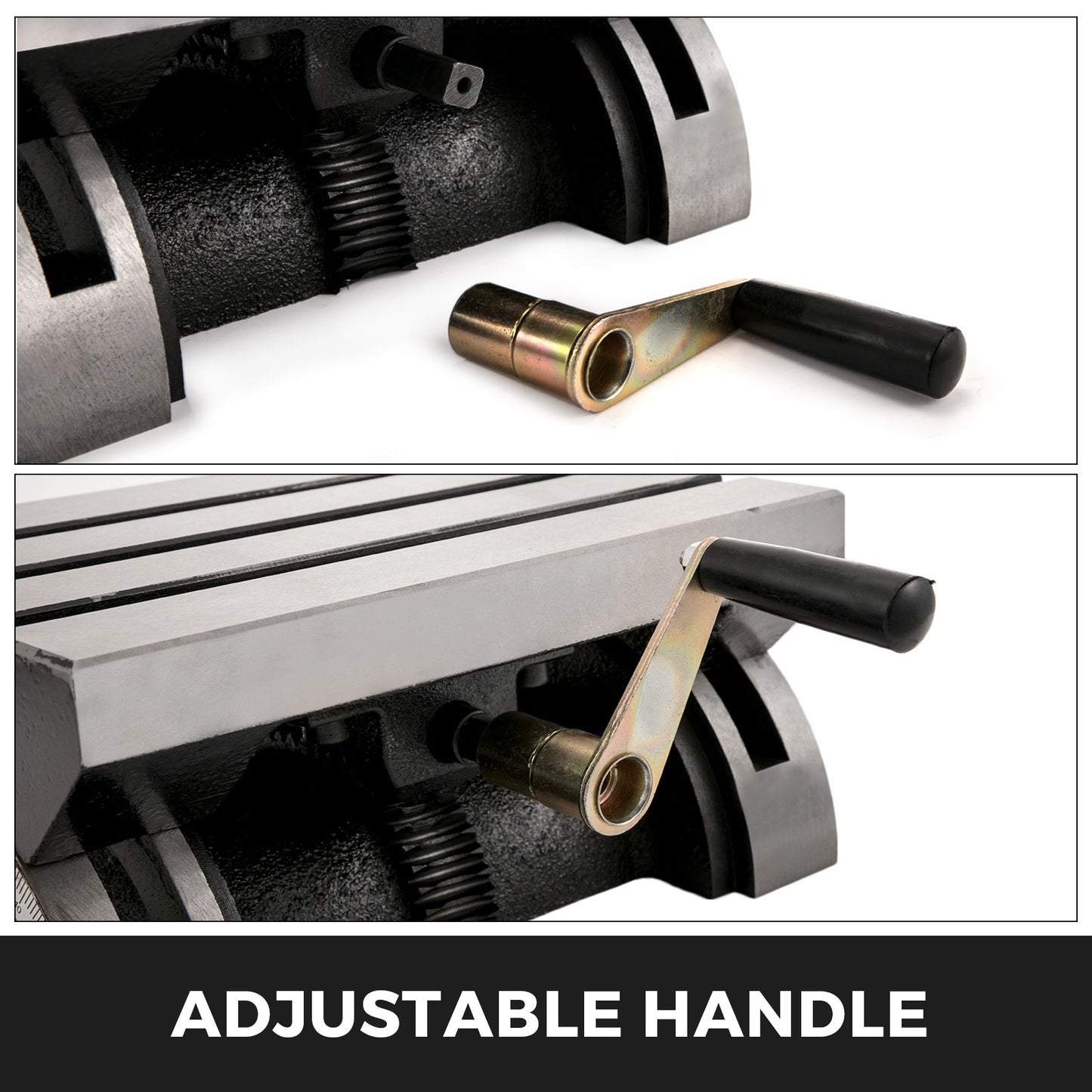 Tilting Milling Table 10x7inch Tilting Angle Milling Machine 0-90°Adjustable Swivel Angle Plate with 3 T-slots and an Adjustable Crank Handle Heavy Duty Tilting Milling Machine for Grinding