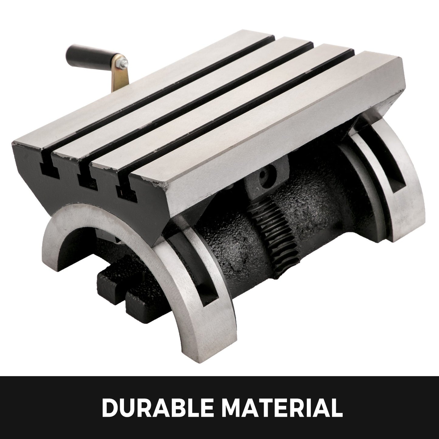 Tilting Milling Table 7x5inch Tilting Angle Milling Machine 0-90°Adjustable Swivel Angle Plate with 3 T-slots and an Adjustable Crank Handle Heavy Duty Tilting Milling Machine for Grinding