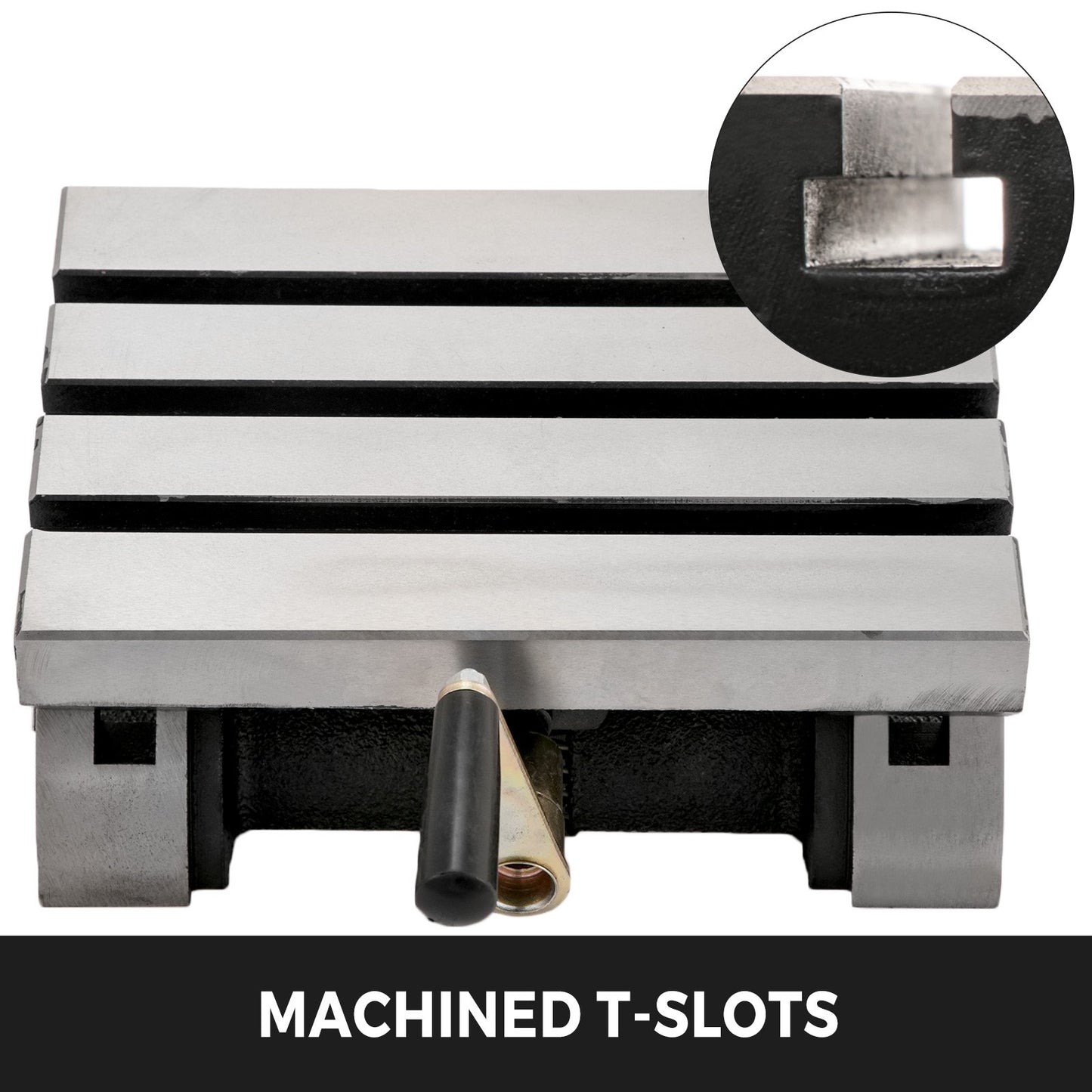 Tilting Milling Table 7x5inch Tilting Angle Milling Machine 0-90°Adjustable Swivel Angle Plate with 3 T-slots and an Adjustable Crank Handle Heavy Duty Tilting Milling Machine for Grinding