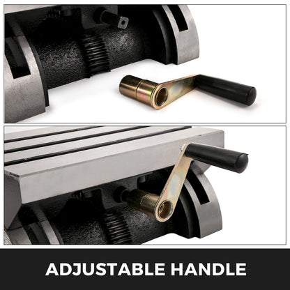 Tilting Milling Table 7x5inch Tilting Angle Milling Machine 0-90°Adjustable Swivel Angle Plate with 3 T-slots and an Adjustable Crank Handle Heavy Duty Tilting Milling Machine for Grinding