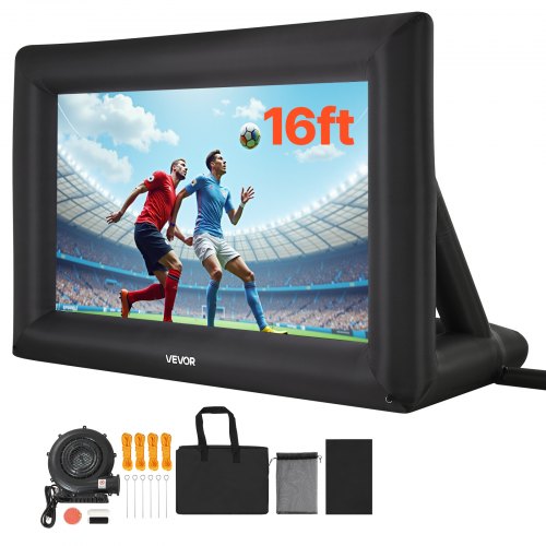 16ft Inflatable Movie Screen 16:9 600D Movie Projector with Portable Bag