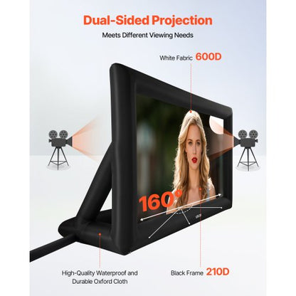 6 Meter Inflatable Movie Screen 16:9 600D Movie Projector with Portable Bag