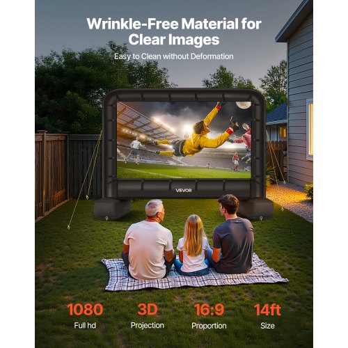 14ft aufblasbare Filmleinwand 16:9 600D Filmprojektion mit tragbarer Tasche