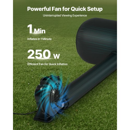 16ft Inflatable Movie Screen 16:9 600D Movie Projection with Portable Bag