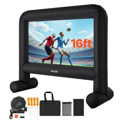 16ft Inflatable Movie Screen 16:9 600D Movie Projection with Portable Bag
