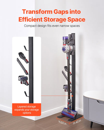 Vacuum Stand, Compatible With Dyson V6 V7 V8 V10 V11 V15, Stable Vacuum Stand Holder with 6 Hooks for Dyson DC30 DC31 DC34 DC35 DC58 DC59 DC62 D74 Cordless Upright Vacuum Cleaners & Accessories