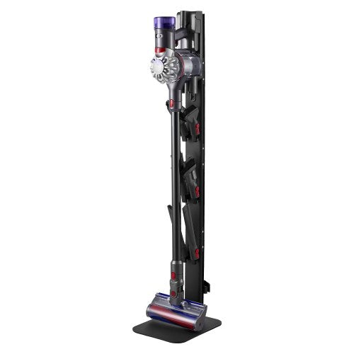 Vacuum Stand, Compatible with Dyson G5 V15 V12 V11 V10 V8 V7 V6 Series Upright Vacuums Cleaners & Accessories, Stable Vacuum Stand Holder with 6 Hooks and Non-slip Footpads, Black