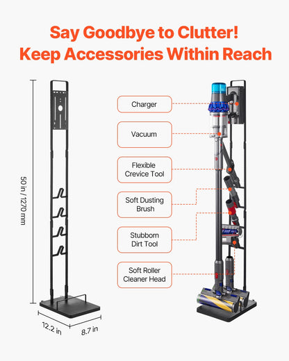 Vacuum Stand, Compatible With Dyson V6 V7 V8 V10 V11 V15, Stable Vacuum Stand Holder with Wheels for Dyson DC30 DC31 DC34 DC35 DC58 DC59 DC62 D74 Cordless Upright Vacuum Cleaners & Accessories