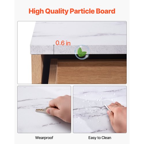 Wooden chest of drawers with 5 fluted drawers, pull-out drawers and anti-tip device | EU