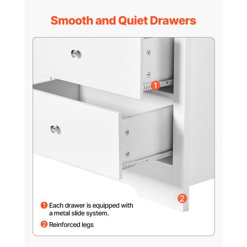 Chest of drawers with 7 drawers in wood, pull-out and anti-tip | EU