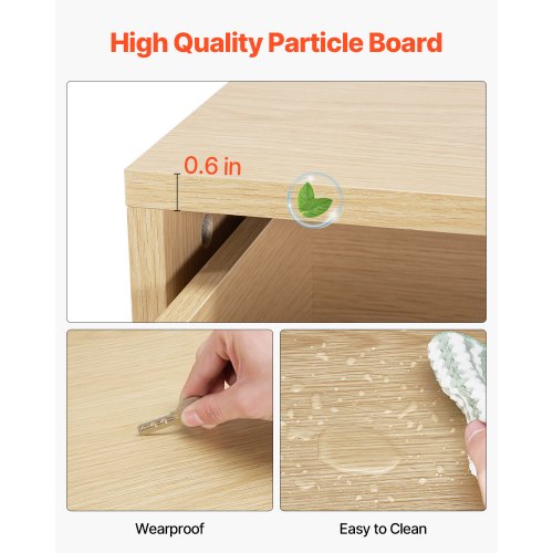 Wooden chest of drawers with 6 drawers, pull-out and anti-tip | EU